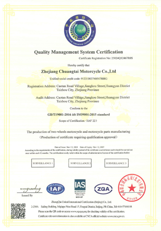 Quality Management System Certification